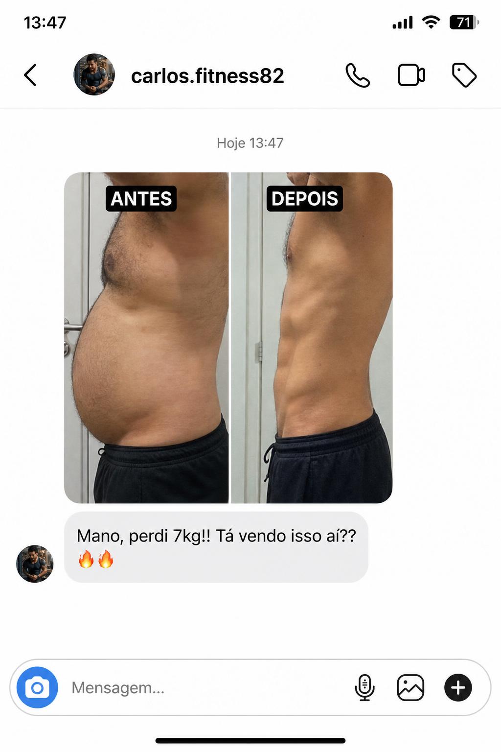 Depoimento real com antes e depois 2